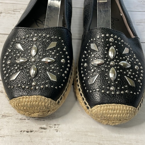 Brighton Black Leather Silver Studded Jett Espadrilles - Picture 8 of 11